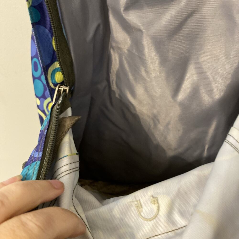 L.L. Bean Backpack Daypack Book Bag Reflective Camping Hiking School Blue Purple - Picture 7 of 9